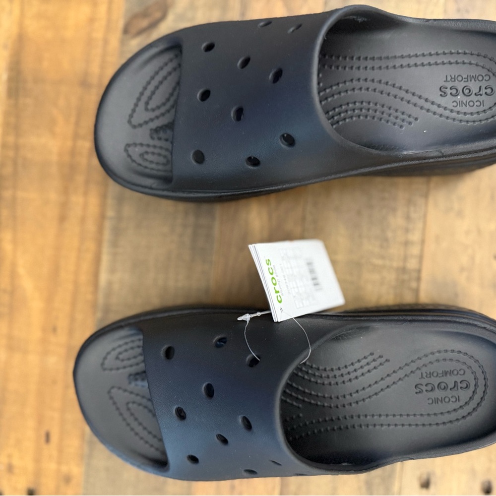 CROCS Black Stomp Slide Sandals